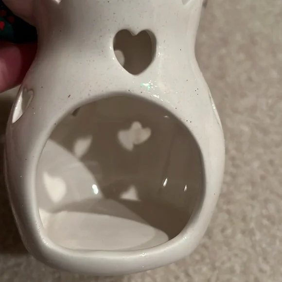 Bundle Hallmark Snowman Tealight burner & Red Glitter shelf standing sign EC - Picture 8 of 9